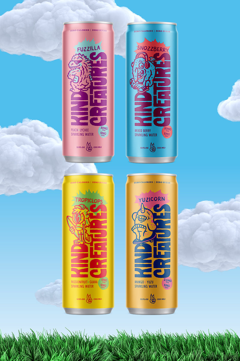 Kind Creatures | THC-Infused Sparkling Water | Zero Sugar + Zero