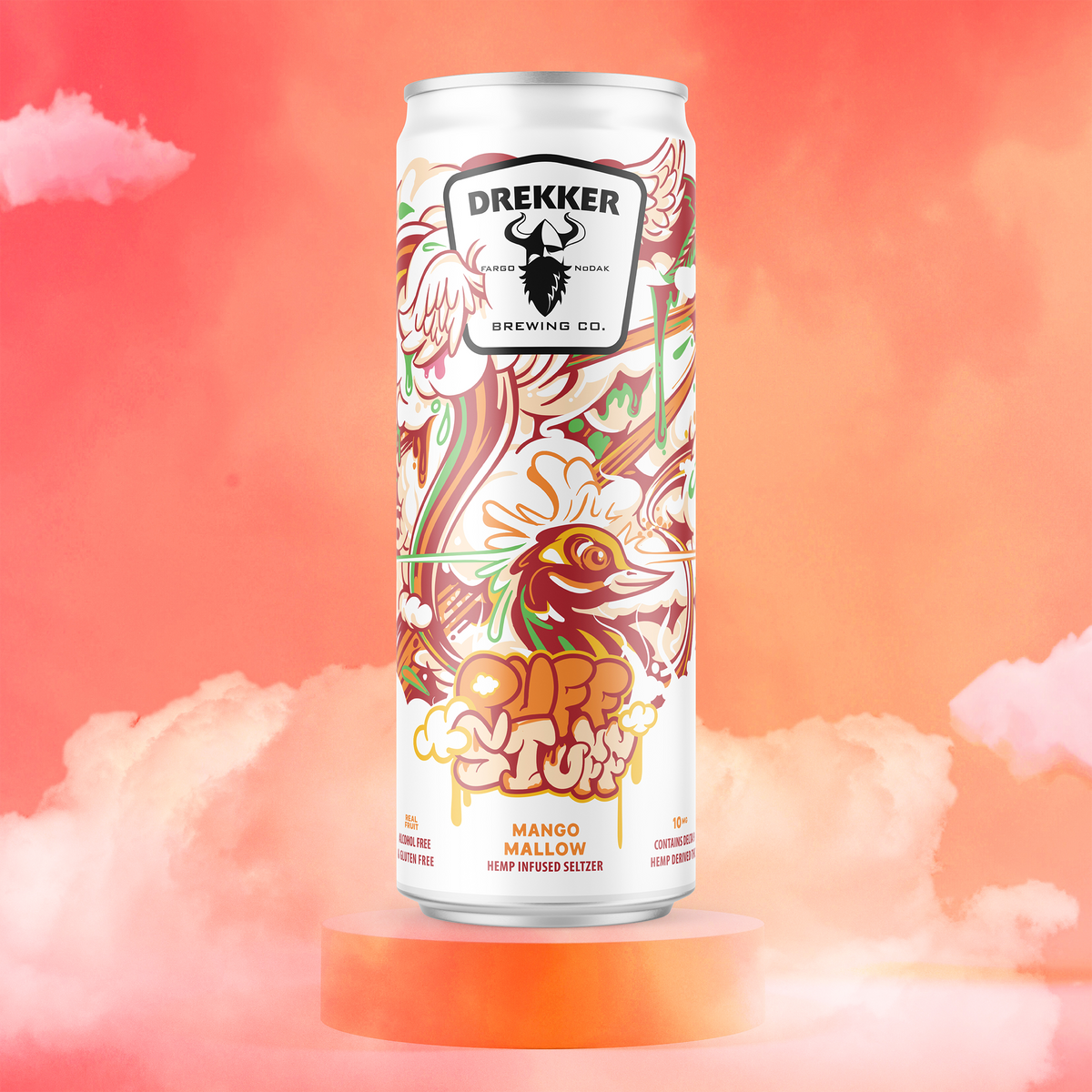 Puff Stuff Mango (Case • 10mg/can • Six 4-packs/case) – Drekker Flavor Labs